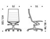 Схема Кресло ICF Office 2015 1943143 511 Современный / Скандинавский / Модерн