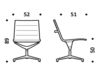 Схема Стул ICF Office 2015 1943053 30B Современный / Скандинавский / Модерн