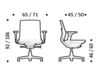 Схема Кресло ICF Office 2015 25936399 98A Современный / Скандинавский / Модерн
