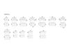 Схема Диван CASTELL 09 Neue Wiener Werkstaette Sofas and chairs 2015 2 x ESH3 + SH3 + H6 + H12 Современный / Скандинавский / Модерн