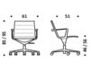 Схема Кресло ICF Office 2015 1943099 915 Современный / Скандинавский / Модерн