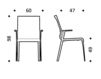 Схема Стул с подлокотниками ICF Office 2015 3698719 901 Современный / Скандинавский / Модерн