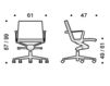 Схема Кресло ICF Office 2015 1973109 917 Современный / Скандинавский / Модерн