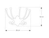 Схема Вешалка настенная MICHELE CIPI’ Srl Accessori da parete CP411/M Лофт / Фьюжн / Винтаж / Ретро