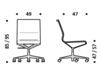 Схема Кресло ICF Office 2015 3685213 30L Современный / Скандинавский / Модерн