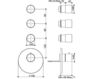 Схема Смеситель термостатический Fima - Carlo Frattini Matrix F3253X3CR Минимализм / Хай-тек