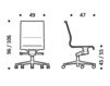 Схема Кресло ICF Office 2015 3693283 F29 Современный / Скандинавский / Модерн