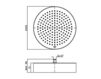 Схема Лейка душевая потолочная Zucchetti Kos Shower plus Z94141.N BEIGE Минимализм / Хай-тек
