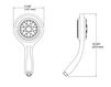 Схема Лейка душевая Flipside Kohler 2015 K-45425-SN Современный / Скандинавский / Модерн