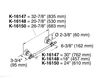 Схема Держатель для полотенец Revival Kohler 2015 K-16148-CP Современный / Скандинавский / Модерн