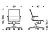Схема Кресло ICF Office 2015 3695537 05N Современный / Скандинавский / Модерн
