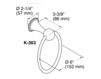 Схема Держатель для полотенец Finial Traditional Kohler 2015 K-363-BN Современный / Скандинавский / Модерн