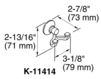 Схема Крючок Bancroft Kohler 2015 K-11414-2BZ Современный / Скандинавский / Модерн