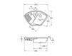 Схема Раковина накладная ARENA CORNER Villeroy & Boch Kitchen 6729 02 i5 Современный / Скандинавский / Модерн