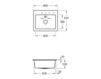 Схема Раковина накладная SUBWAY 60 S Villeroy & Boch Kitchen 3309 01 TR Современный / Скандинавский / Модерн