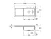 Схема Раковина накладная SUBWAY 60 XL Villeroy & Boch Kitchen 6719 01 KT Современный / Скандинавский / Модерн