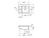 Схема Раковина накладная SUBWAY XM Villeroy & Boch Kitchen 6780 02 TR Современный / Скандинавский / Модерн