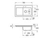 Схема Раковина накладная SUBWAY 45 Villeroy & Boch Kitchen 6714 02 KW Современный / Скандинавский / Модерн