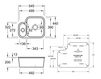 Схема Раковина накладная CISTERNA 60B Villeroy & Boch Kitchen 6702 02 J0 Современный / Скандинавский / Модерн