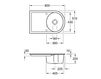 Схема Раковина накладная LAGORPURE 45 Villeroy & Boch Kitchen 3302 02 R1 Современный / Скандинавский / Модерн