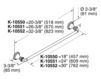 Схема Держатель для полотенец Devonshire Kohler 2015 K-10552-CP Современный / Скандинавский / Модерн