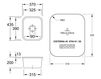 Схема Раковина накладная CISTERNA 45 Villeroy & Boch Kitchen 6704 02 i2 Современный / Скандинавский / Модерн