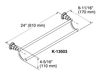 Схема Держатель для полотенец Kelston Kohler 2015 K-13503-BN Современный / Скандинавский / Модерн
