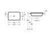 Схема Раковина накладная ARCHITECTURA Villeroy & Boch ARCHITECTURA 4167 60 Современный / Скандинавский / Модерн