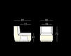 Схема Кресло для террасы BIG CUT MODULE Plust LIGHTS 8280 A4182+BLUE Минимализм / Хай-тек