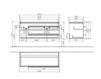 Схема Тумба под раковину JOYCE Villeroy & Boch Bathroom and Wellness A865 00 Современный / Скандинавский / Модерн