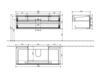 Схема Тумба под раковину LA BELLE Villeroy & Boch Bathroom and Wellness A583 10 Современный / Скандинавский / Модерн