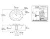 Схема Раковина накладная Bryant Kohler 2015 K-2699-4-58 Современный / Скандинавский / Модерн