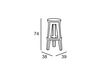 Схема Барный стул FROZEN Plust FURNITURE 6313 M9 Минимализм / Хай-тек