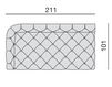 Схема Диван Caracciolo Vittoria Frigerio by Frigerio Poltrone e Divani 2015 VF50006 x2 Ар-деко / Ар-нуво / Американский