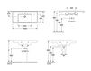 Схема Раковина подвесная SUBWAY 2.0 Villeroy & Boch Bathroom and Wellness 7175 A0 + 5244 00 Современный / Скандинавский / Модерн