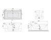 Схема Ванна BELLEVUE Duo Villeroy & Boch Bathroom and Wellness UBA 200 BEL 2MHV-XX Современный / Скандинавский / Модерн