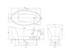 Схема Ванна AVEO NEW GENERATION Villeroy & Boch Bathroom and Wellness UBQ 194 AVE 9W1V-XX Современный / Скандинавский / Модерн