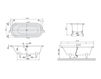 Схема Ванна Duo Villeroy & Boch Bathroom and Wellness UBQ 180 HOM 700V-XX Современный / Скандинавский / Модерн