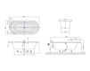 Схема Ванна LOOP & FRIENDS OVAL Villeroy & Boch Bathroom and Wellness UBA 180 LFO 7V-XX Современный / Скандинавский / Модерн