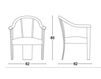 Схема Стул с подлокотниками Vismara Design Desire 2015 85-OPEN Классический / Исторический / Английский