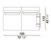 Схема Диван Swan HEMINGWAY 0HE182CR-C+0HE272CR-M +0HE152 Современный / Скандинавский / Модерн