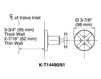 Схема Вентиль Purist Kohler 2015 K-T14491-3-BN Современный / Скандинавский / Модерн