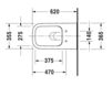 Схема Унитаз подвесной Duravit 2015 255009 00 00 Современный / Скандинавский / Модерн