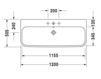 Схема Раковина подвесная Duravit 2015 231812 00 27 Современный / Скандинавский / Модерн