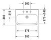Схема Раковина подвесная Duravit 2015 232465 00 00 Современный / Скандинавский / Модерн