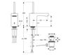 Схема Смеситель для раковины Jado Glance A4587AA Минимализм / Хай-тек
