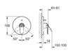 Схема Встраиваемый смеситель Veris Grohe 2012 19 344 000 Современный / Скандинавский / Модерн