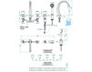 Схема Смеситель для ванны THG POMME CRISTAL CLAIR SATINÉ A42.1132SG Современный / Скандинавский / Модерн