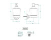 Схема Дозатор для мыла THG PÉTALE DE CRISTAL BLEU U6B.613 Современный / Скандинавский / Модерн