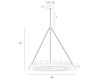 Схема Люстра Geoffrey Medium Arteriors Home  LIGHTING 84174 Современный / Скандинавский / Модерн